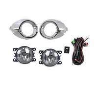 DIILSXS 1Set For Focus MK3 2012 2013 2014 Car Front Bumper Fog Light Lamp Cover Frame Hood Grille Bezel Harness Switch Anti Glare