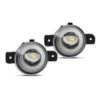 DIILSXS 2 X Car Fog Light Assembly For Nissan Micra March 4 K13 Hatchback 2010-2018 30W Angel Eye Daytime Running Lamp H11 Replace Part(Red)