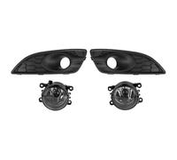 DIILSXS Car Front Bumper Fog Lamp Lower Grille Grill Cover + Fog Light Set For Fiesta Mk7 Zetec S 2012-2017 Anti Glare(Matte black)