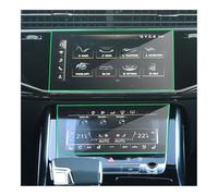 DIINJ GPS Navigation Protective Film For Q8 2019 2020 2021 Car Navigation Tempered Glass Screen Protective Film Sticker GPS Dash Board Screen Guard(Up and down screen)