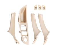 DIINJ Inner Door Handle Cover 7pcs Car Door Handle Window Lift Switch Button Frame Panel for 5 Series for F10 for F11 for F18 2010-2017(Beige)