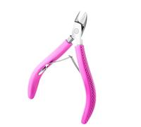 DIIOOMIEEU Cuticle Cutter with Ergonomic Rubber Cover Handle Stainless Steel Comfortable Grip Nails Trimmer Full Jaw for Manicure