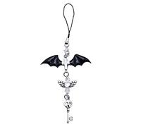 DIIOOMIEEU Goth Phone Charm Pendant Kawaii-Key Chain for Bag Accessory Women Guitar Strap Lanyard Beaded Keychain Pendant