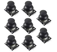 Diitao 8PCS Joystick Breakout Module,Game Controller Replacement Joystick Analog Thumb Stick,XY Dual-axis Joystick Breakout Module with 60pin 20cm Multicolored Breadboard Jumper Wires Kit…