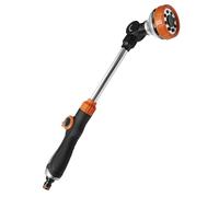 Diivoo Watering Lance, Hose Pipe Spray Gun Metal, Hose Nozzles for Garden Sprinkler Irrigation and Cleaning, Thumb Control, Hose Wand with 8 Spray Patterns for Plants, Flowers, Car, 18.5 Inch Long