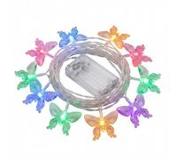 DiiWmme 1.5M/10LED Butterfly Fairy String Lights, Battery Operated Decorative Lights for Bedroom, Garden, Valentine's Day, Wedding, Party, Indoor and Outdoor (Multicolour)