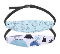 DiiWmme 2 Packs Car Seat Sleep Head Support Strap Breathable Adjustable Baby Kids Safety Head Support Hugger Car Seat Head Support for Baby Sleep (C)