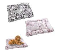 DiiWmme 2 Pcs Guinea Pig Bed Mat,Warm Fluffy Rabbit Bed Small Animal Plush Bedding,Washable Guinea Pig Bedding Mat Sleeping Pad Indoor for Kitten Rabbit Chinchilla Hamster,35x26cm(Paw Print)