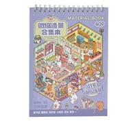 DiiWmme 20 Sets of DIY 3D House Stickers, Creative Miniature Scene Sticker Book for Adults and Kids, Stress Relief Sticker Scenes (Suitable for Children 3+) (C)