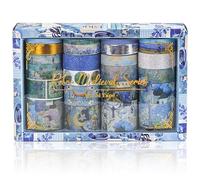 DiiWmme 24 Rolls Washi Tape Set, Decorative Masking Tape for Bullet Journal and Scrapbooking, Retro Patterned Washi Tape Pack for DIY Crafts, Planner Accessories and Gift Wrapping Supplies