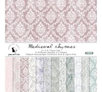 DiiWmme 24 Sheets 12 Designs Scrapbooking Cardstock Paper, 6" x 6" Mixed Colors Bee Honey Pattern Scrapbooking Supplies