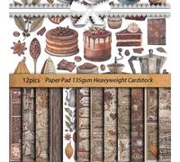 DiiWmme 24 Sheets Floral Scrapbook Paper，6x6 Inch Vintage Patterned Craft Paper for Scrapbooking, Decoupage, Card Making, DIY Journaling and Photo Albums (L)