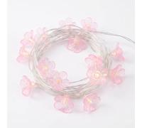 DiiWmme 2M Cherry Blossom Fairy Lights 20 LED Battery Operated Flower String Lights Indoor Decor for Bedroom Wedding Party Girls Room Christmas Gift (Pink B, 2Pack)