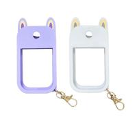 DiiWmme 2Pcs Silicone Protective Case with Keychain for Alcohol Spray and Hand Sanitiser Spray 30ml, Portable Hand Sanitizer Spray Case Holder with Keychain for Travel (A)