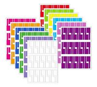 DiiWmme 360Pcs Colorful Cable Labels, 12 Colors Self-Adhesive Waterproof Wire Labels for Cable Management, Computer Cords, Chargers and Home, Office Organization