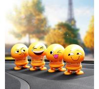 DiiWmme 4 Pcs Doll Car Dashboard Decorations,Various Funny Emoticon Doll Car Decorations Interior Car Accessories Mini Paste for Car Interior Home Office Desk Decoration