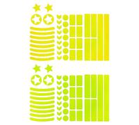 DiiWmme 42Pcs Reflective Stickers Kit, High-Intensity Waterproof Safety Reflective Tape for Night Visibility, Adhesive Reflectors for Bicycle, Bike Helmet, Car, Motorcycle, Scooter, Stroller (Green)