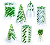 DiiWmme 6-Pack 3D Printed Fidget Toys, Impossible Spiral Cone Sensory Toys for Stress Relief and Focus, Mini Desktop Decoration for Adults and Kids, Fun Gift for Anxiety Relief (White)