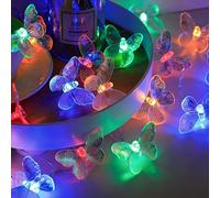 DiiWmme Butterfly String Lights, 10 LED Battery Operated Fairy Lights for Bedroom, 2M Butterfly Lights for Indoor Outdoor Wedding, Party, Garden, Birthday Decorations (Multicolor)