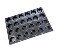 DiiWmme Carbon Steel Mini Muffin Tray, 24-Cup Non-Stick Cupcake Pan, Reusable Baking Mold for Muffins, Cupcakes, Brownies, Dishwasher Safe,38.5 x 26 x 3cm