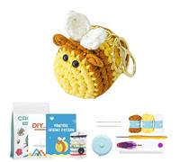 DiiWmme Complete Crochet Kit for Beginners Make a Cute Bee Toy with Illustrated Instructions This Starter Kit Includes Soft Yarn and Guide a Perfect DIY Craft Gift for Adults and Kids