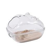DiiWmme Hamster Sand Bath Large Transparent Hamster Sand Bath Container Hamster Toilet Bathtub Hamster Bathroom for Syrian Dwarf Roborovski Gerbi Hamster Small Pet Cage Accessory