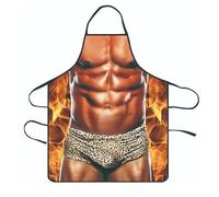 DiiWmme Hilarious 3D Muscle Man Apron, Funny Novelty Cooking Apron for Men, Waterproof Adjustable Chef & BBQ Apron, Creative Gift for Dad, Husband, Boyfriend for Christmas, Birthday, Party (Style A)