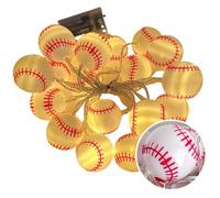 DiiWmme iiWmme Football String Lights 1.5m Led Fairy Lights Warm Light Soccer Modeling Boys Fairy Lights for Bedroom Indoor Outdoor Garden Party Decoration European Cup (Baseball)