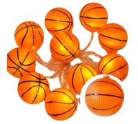 DiiWmme iiWmme Football String Lights 1.5m Led Fairy Lights Warm Light Soccer Modeling Boys Fairy Lights for Bedroom Indoor Outdoor Garden Party Decoration European Cup (Basketball)
