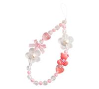 DiiWmme Mobile Phone Charms, Beaded Chain Wrist Straps Anti-Lost Cute Cell Lanyard for Case, Wallet, Keychain Decoration (Bear)