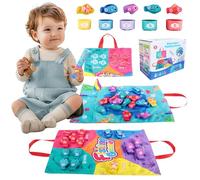DiiWmme Montessori Fishing Toy for 1 Year Old, Fabric Fishing Game Toddler Toys with Stacking Cups, Color Sorting and Counting Toys for Toddlers 1-3, for Boys and Girls (A)