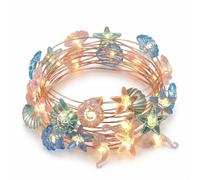 DiiWmme Ocean String Lights,20 LEDs 2M Battery Operated Seashell String Lights,Under the Sea Party Decorations, Ocean Theme with Seahorses,Starfish for Beach Bedroom Decor (Ocean)
