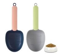 DiiWmme Pet Food Scoop,2 Pack Dog Cat Food Scoop Measuring Scoop Cat Litter Scoops Hamster Rabbit Pet Shovel Scoop Pet Cleaning Tool for Dogs Cats Pets,Blue+Green (Style 1)