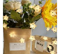 DiiWmme Star Fairy Lights, 2M 20LED Battery Powered String Lights, Star Night Lights for Fairy Lights for Bedroom, Christmas Wedding Birthday Party Bedroom (Star, 2M)