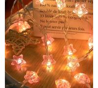 DiiWmme Star Fairy Lights, 3 Meter 20LED Battery Powered String Lights, Star Night Lights for Fairy Lights for Bedroom, Christmas Wedding Birthday Party Bedroom (Pink, 3 Meter)
