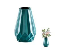 DiiWmme Vase Decorative Unbreakable Plastic Vases for Flowers Tall Modern Flower Vase for Living Room Office Desktop Wedding Decoration (Turquoise)