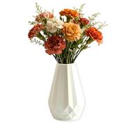 DiiWmme Vase Decorative Unbreakable Plastic Vases for Flowers Tall Modern Flower Vase for Living Room Office Desktop Wedding Decoration 20.5cm (White)