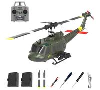 DIJIUCL 1:48 Scale C032 UH-1 Brushless RTF RC Fly Helicopter 6-Axis Gyroscope 3D Flip Optical Flow Positioning System And Multiple Safety Features (RTF Version)