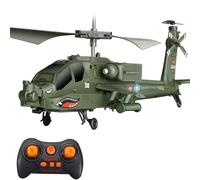 DIJIUCL 1:72 Scale AH-64A Apache RC Helicopter 2.4G RC 3CH Dual-Prop Gyro Stabilized Remote Control Helicopter Drone
