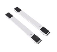 dijiusidy 2 Pieces Washing Machine Refrigerator Adjustable Mobile Base Telescopic Stainless Steel Holder Bracket Bathroom Bedroom, White