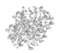 dijiusidy 200pcs Durable Pinch Bails Clasp Connector DIY Jewelry Making Including Pendants Necklaces Bracelets And Dangle Charms Metal Jewelry Findings Components Supplies Chain, Silver, 2x6mm