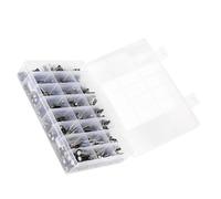 dijiusidy 510PCS Electrolytic Capacitors Assorted Kit With 24 Varieties 10V To 50V 510PCS Direct-plug Electrolytic Capacitors Ranging 0.1uF To 1000uF 24 Values