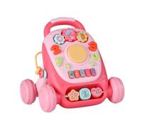 dijiusidy Baby Push Toy Walk Fun Activities Engaging Musical Features Encourage Walking Skills for Boys and Girls 12 to 36 Month Push Baby Walking Musics Educational Activities, Pink, 17.5x18x21cm
