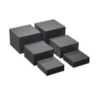 dijiusidy Buffet Riser Set of 6 Sizes to Nest Together Offering Unmatched Versatility for All Display Needs Made Storage When Turned for Different Display. Riser is Made of Thick Acrylic, Black