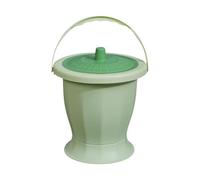 dijiusidy Chamber Pot Urinal Bucket Portable Toilet Designed for Emergency Kids and Elderly Portable Toilet Urinal Night Urine Jug and Handle Sturdy Durable, Green with Ring