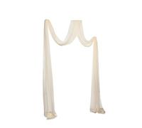 dijiusidy Charming Wedding Arch Drapes Creating Dreamy Atmosphere At Celebrations Stage Decor Durable Colorful Romantic Birthday with Fine Texture Baby Shower, Beige White, 600x76cm