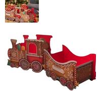dijiusidy Christmas Train Gift Box, DIY Santa’s Gifts Train, Christmas Train Gifts Holder, Cardboard Santa Express Train for Presents and Treats, Santa Gift Trains Decor for Xmas (Type B & 60 * 25cm)