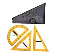 dijiusidy Easy to Multifunction Teaching Ruler Companion for Teachers in Geometry Lessons and Drafting Projects Drawing Math Geometry Tool Big Size Teacher Aids, Yellow, 3 pcs