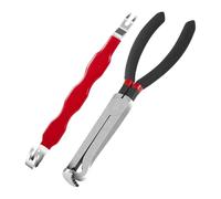 dijiusidy Electrical Disconnect Plier Electrical Connectors Separator Tool Rapid Disconnect Pliers Kit Wire Connector Remover for Car (Black Straight+Red Separator)