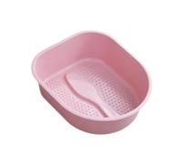 dijiusidy Ergonomic Foot Bath Basin High Capacity Foot Tub Lightweight Portable Offers Soothing Experience At Home Massage Basin Bath For Elderly, Pink, 38.5x33x11.5cm